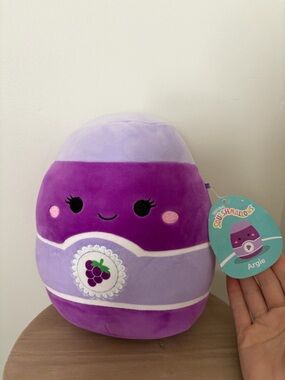 Squishmallow Argue Grape Plush – New with Tag – Super Soft Purple